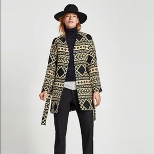 Zara Jacqard Coat
